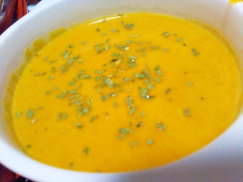 オレンジ豆乳スープ